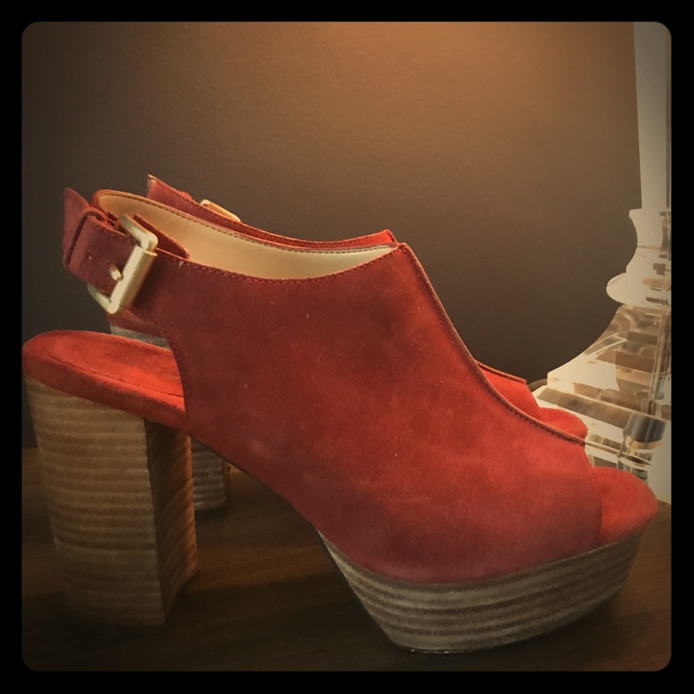 Michael Kors stacked heel mule